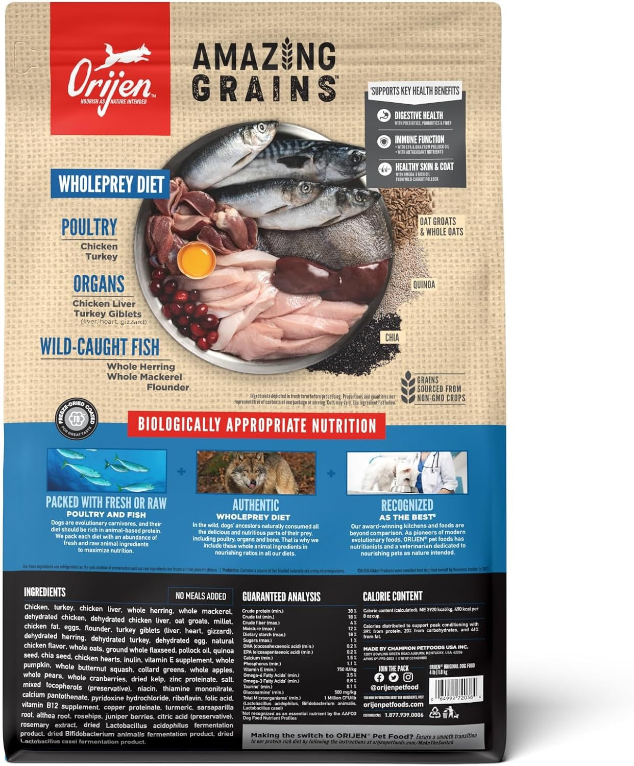 Orijen Amazing Grains Original Dry Dog Food