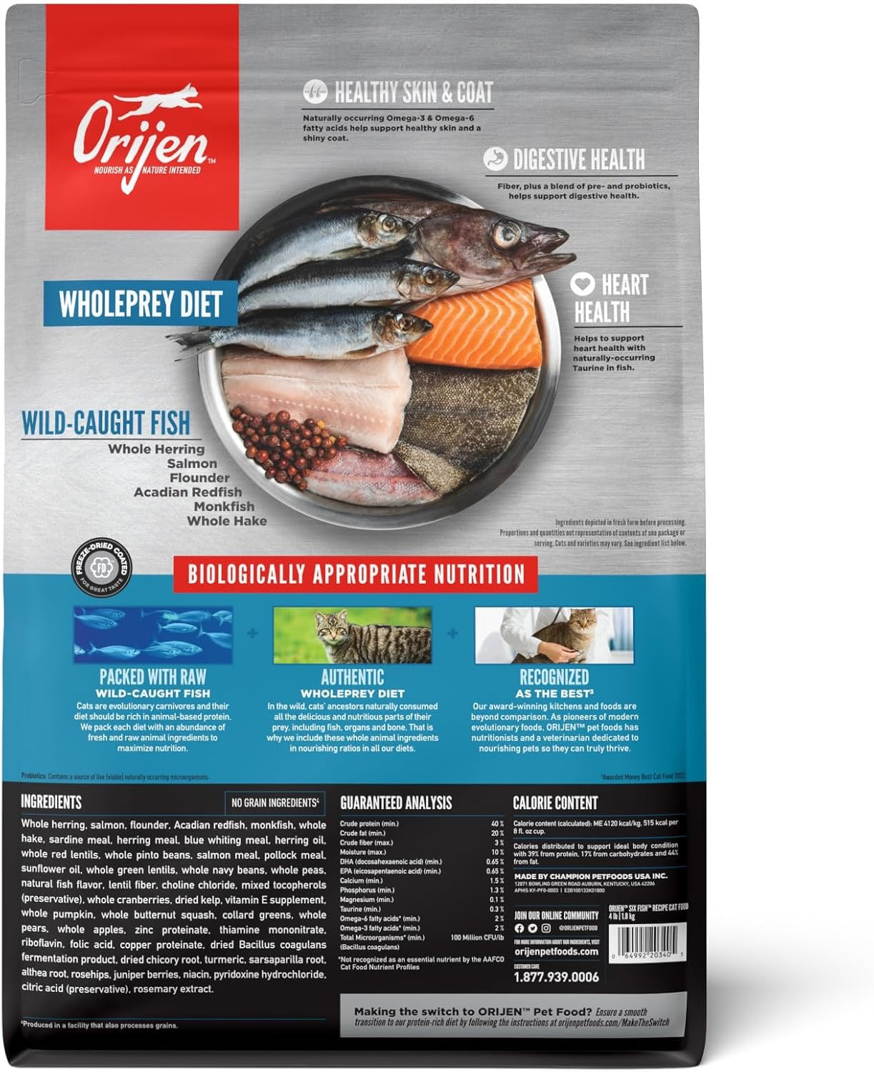 Orijen Six Fish Dry Cat Food