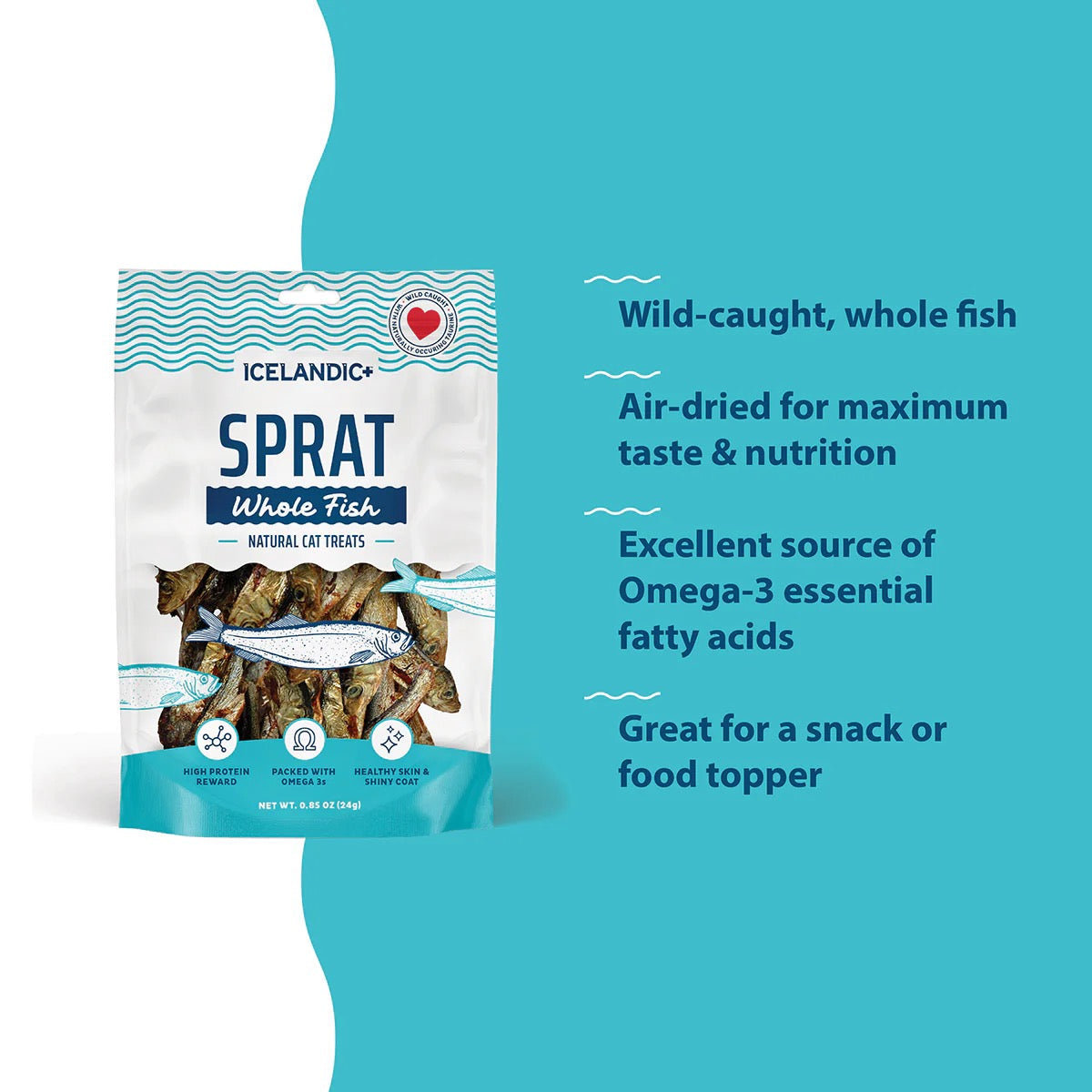 Icelandic Whole Sprats Dog Treats (2oz) - HT Animal Supply