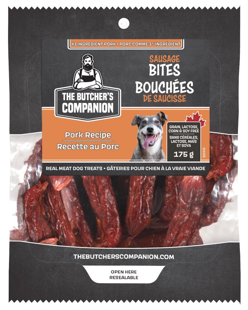 The Butchers Companion Sausage Bites Pork Recipe Dog Treats (6.17oz)