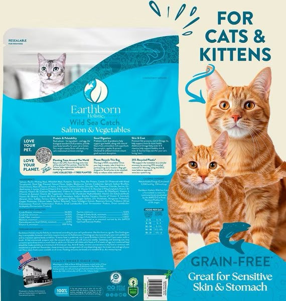 Earthborn Grain Free Wild Sea Catch Dry Cat Food (4lb)