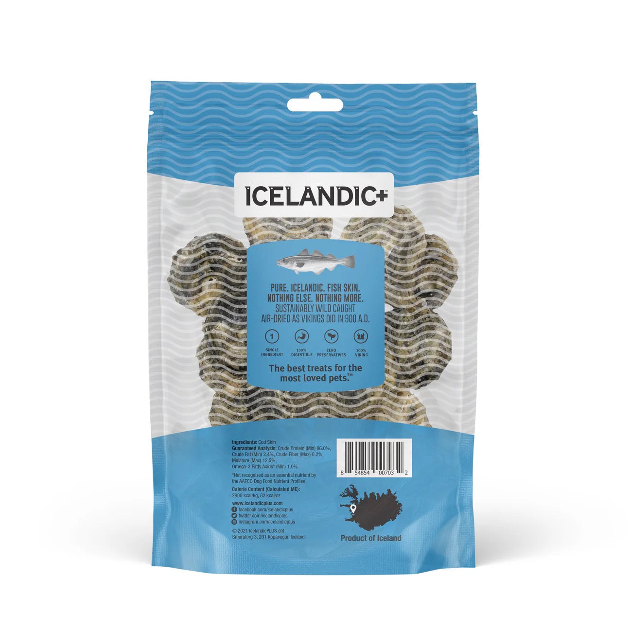 Icelandic Cod Skin Rolls Dog Treats (3oz) - HT Animal Supply