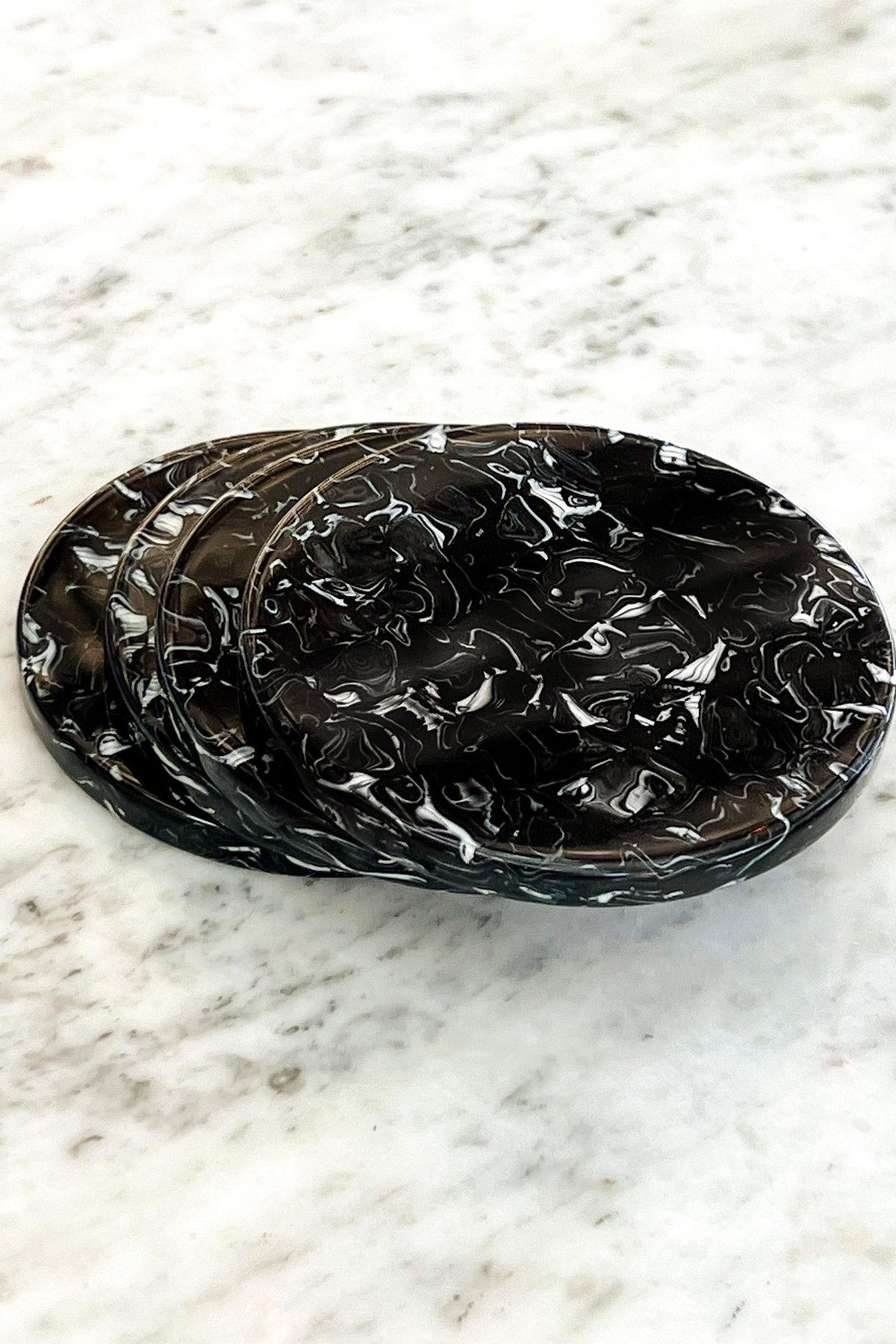 Black Marble Acrylic Coaster 