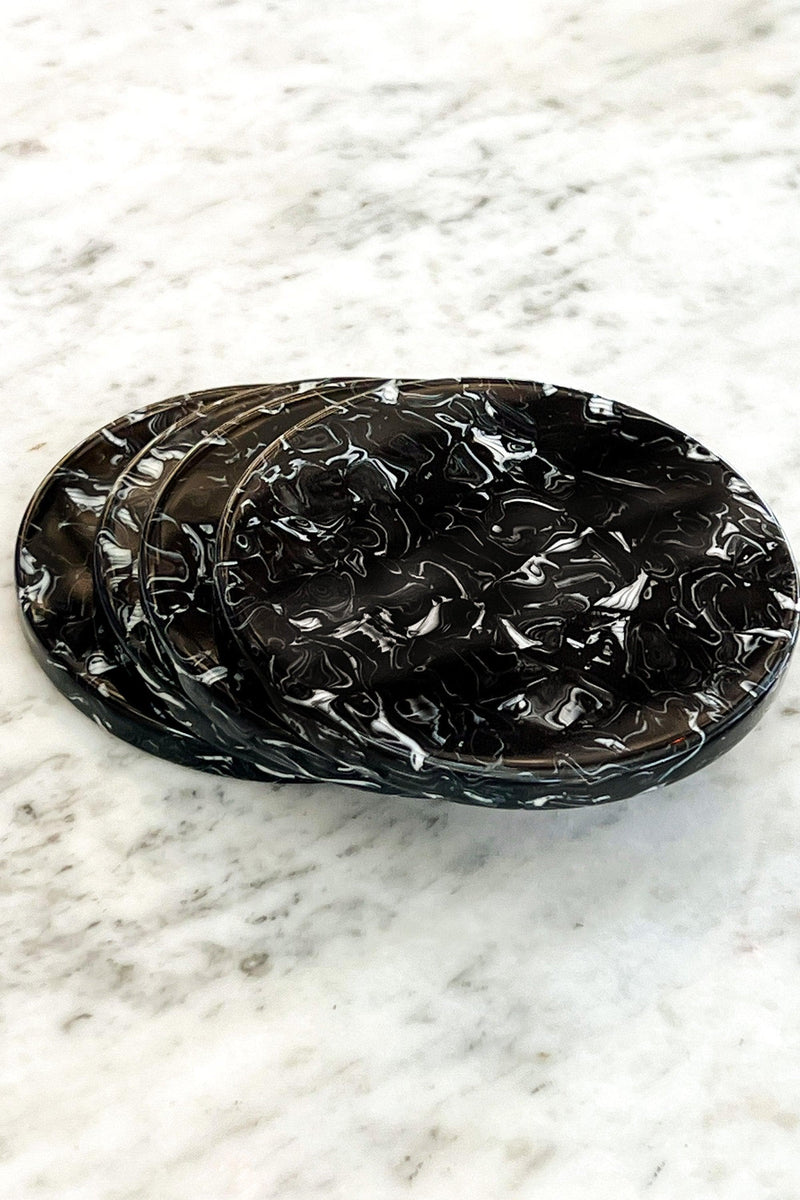 Black Marble Acrylic Coaster 