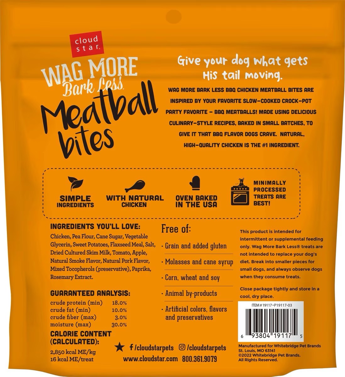 Wagmore Grain Free Chicken Meatball Bites Dog Treats (14oz) - HT Animal Supply