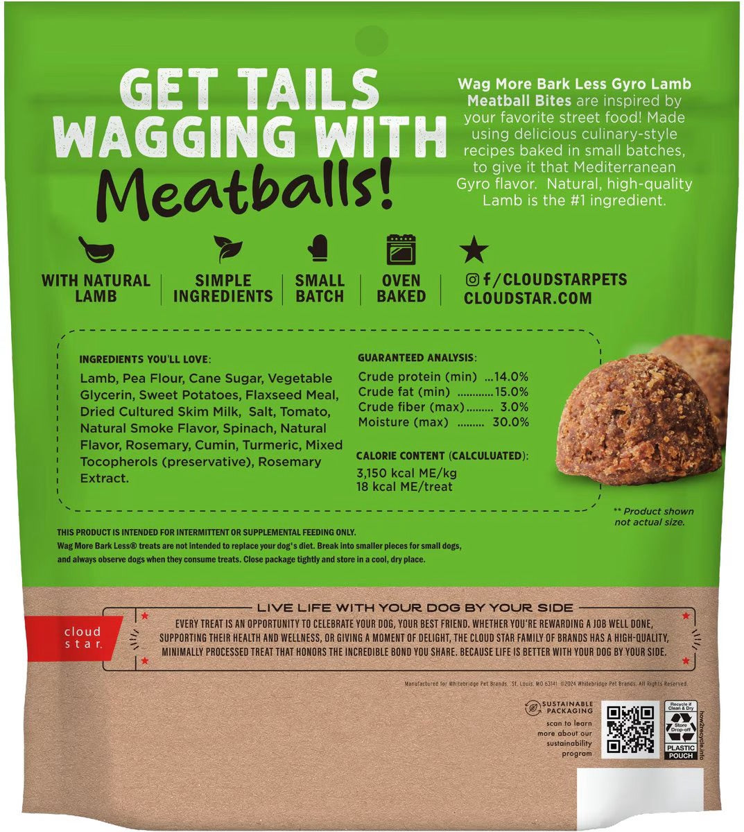 Wagmore Grain Free Lamb Meatball Bites Dog Treats (14oz) - HT Animal Supply