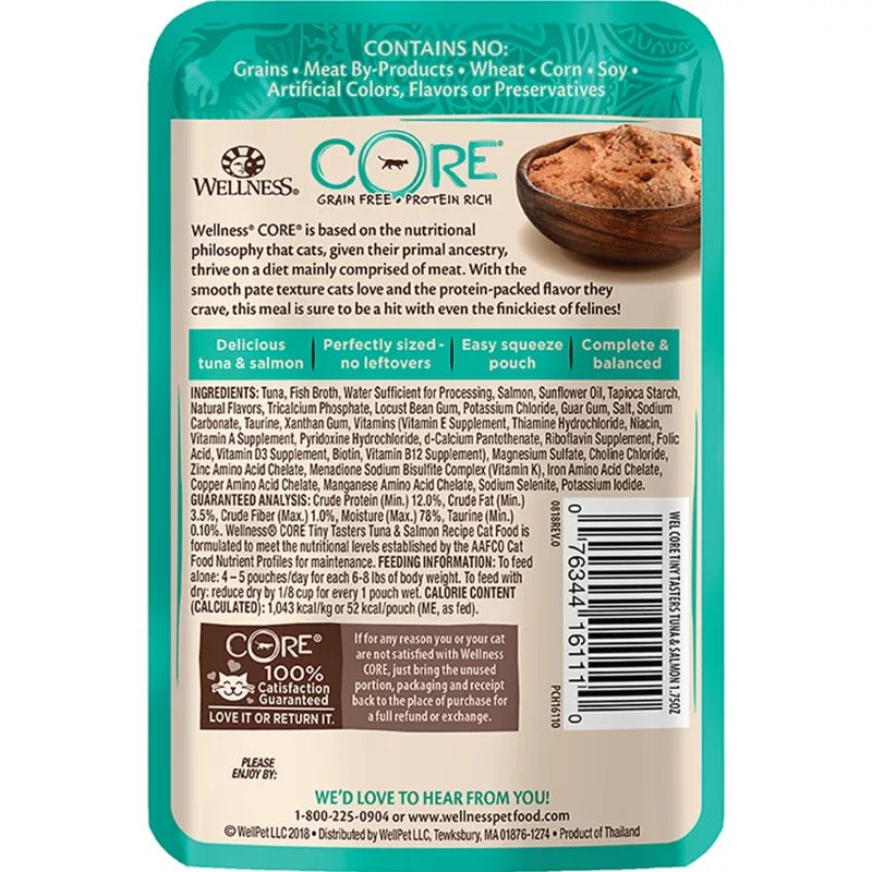 Wellness Core Tiny Tasters Tuna & Salmon Wet Cat Food