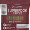 Dog Treat Naturals Superfood Sticks, Beef & Pumpkin Dog Treats (10oz)