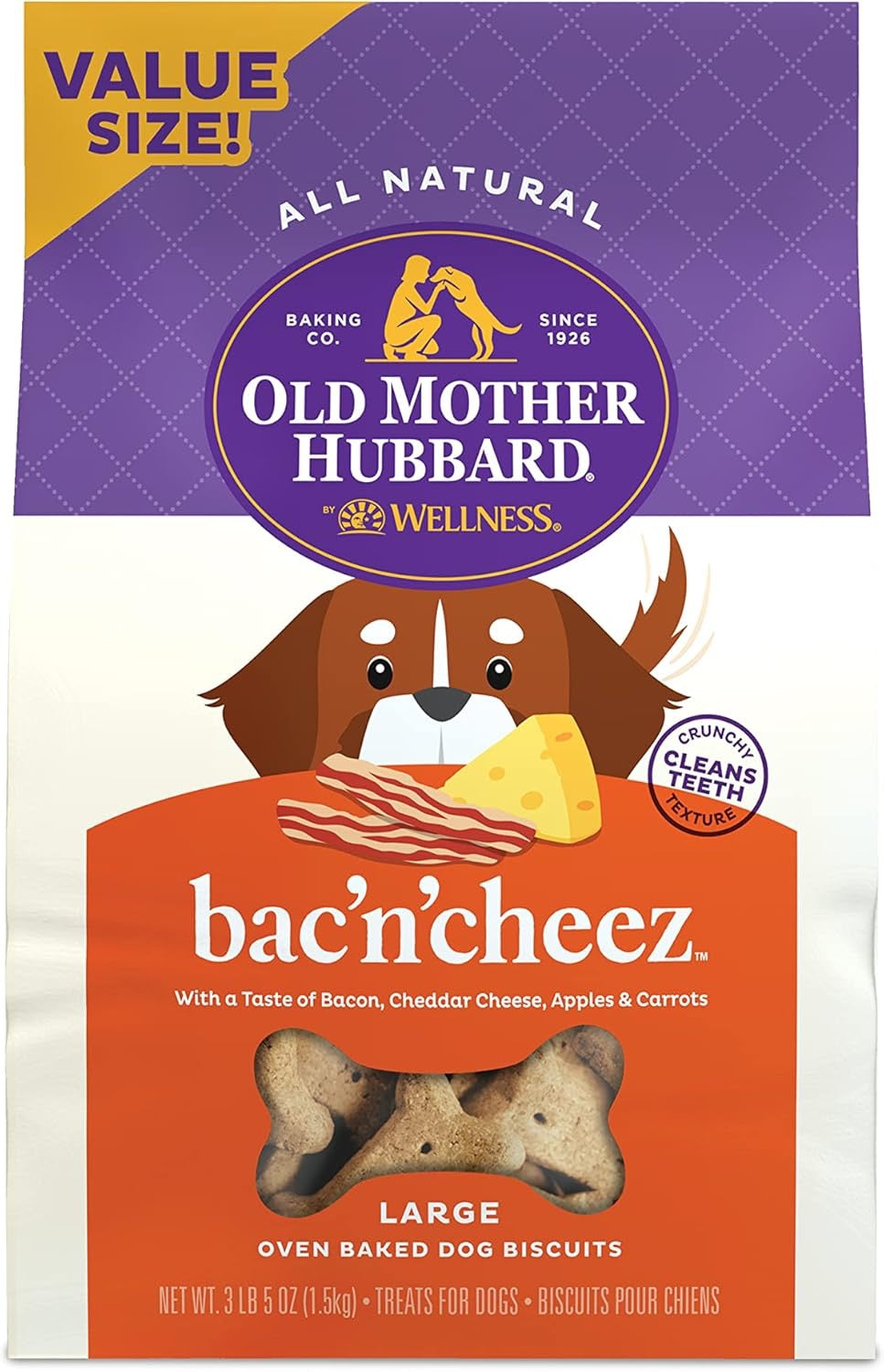 Old Mother Hubbard BacNCheez Large Crunchy Dog Treats (3lb) (5oz)