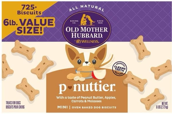 Old Mother Hubbard P-Nuttier Value Box Mini Crunchy Dog Treats (6lb)