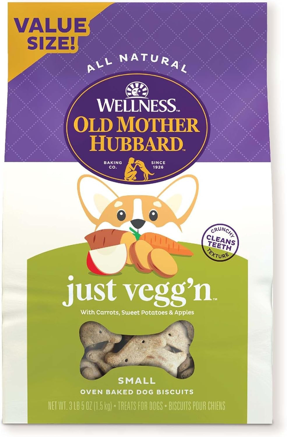 Old Mother Hubbard Just VeggN Small Crunchy Dog Treats (3lb) (5oz)