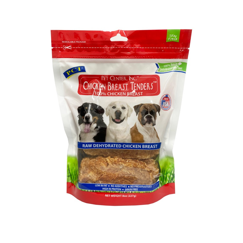 PCI 100% Chicken Breast Tenders Slices Dog Treats (8oz)