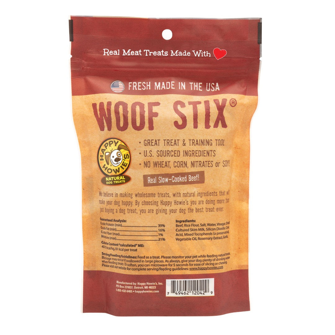 Happy Howies Beef Woof Stix (6")