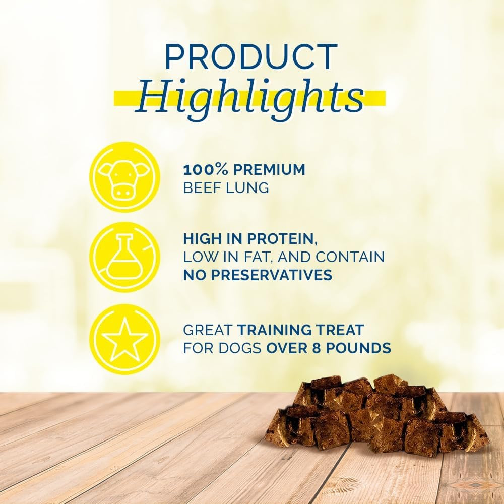 PCI Beef Crunchers Lung Bites Dog Treats (8oz) - HT Animal Supply