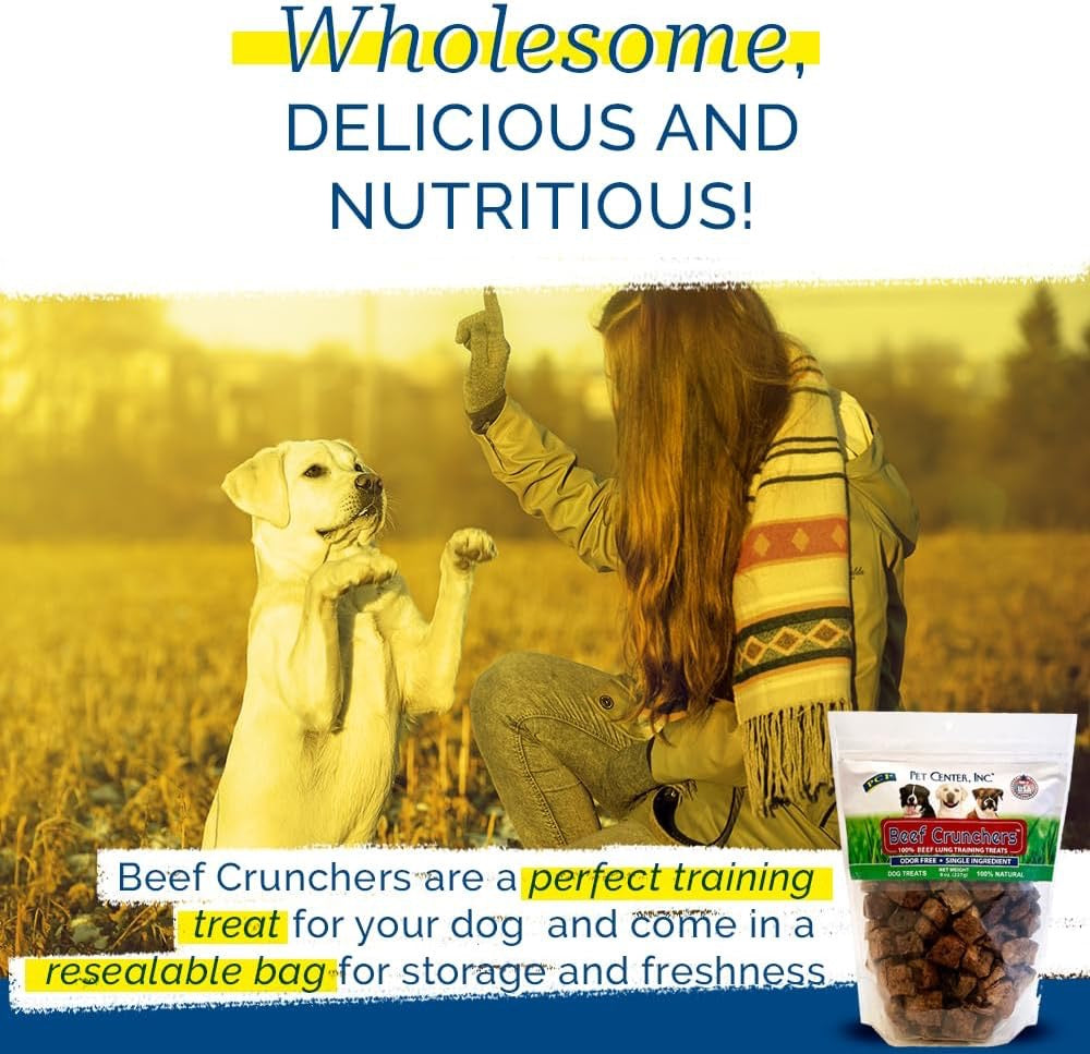 PCI Beef Crunchers Lung Bites Dog Treats (8oz) - HT Animal Supply