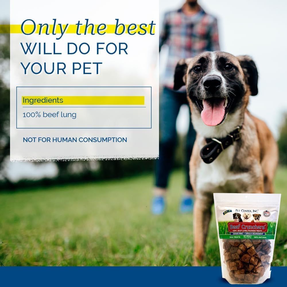 PCI Beef Crunchers Lung Bites Dog Treats (8oz) - HT Animal Supply