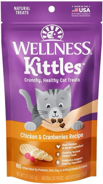 Wellness Kittles Chicken & Cranberry Cat Treats (2oz)