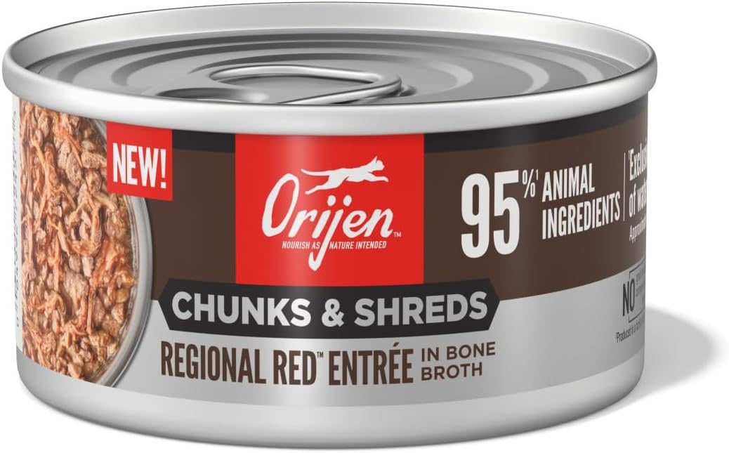Orijen Grain Free Chunks & Shreds, Regional Red Wet Cat Food (3oz)
