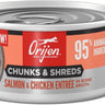 Orijen Grain Free Chunks & Shreds, Salmon & Chicken Wet Cat Food (3oz)