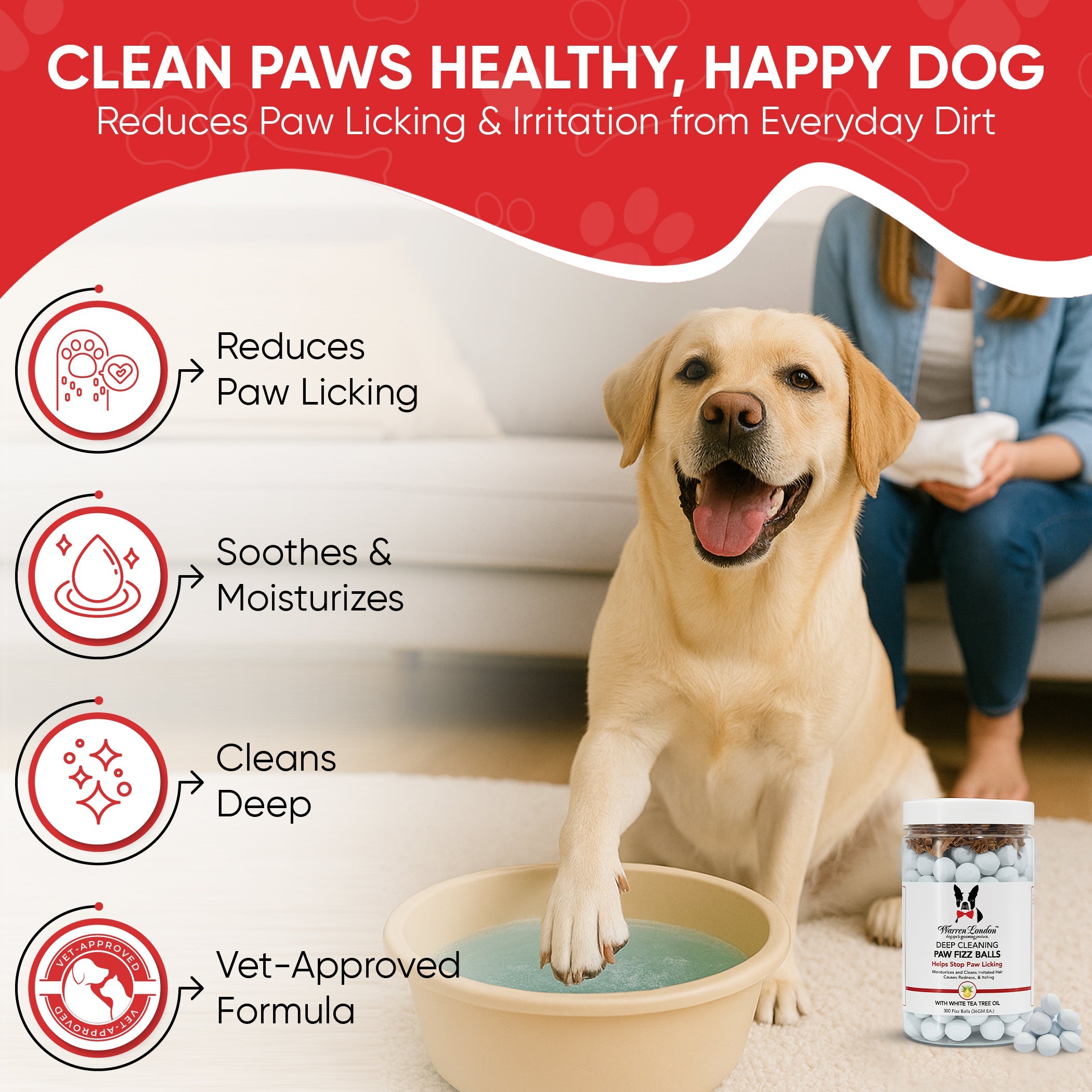 Deep Cleaning Paw Fizz Balls - Professional Size - HT Animal Supply