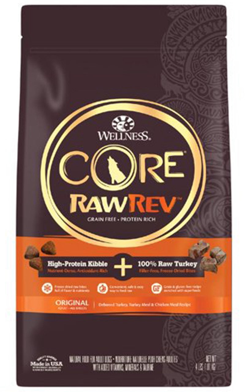 Wellness Core RawRev Deboned Turkey & Chicken Meal Dry Dog Food (4lb)