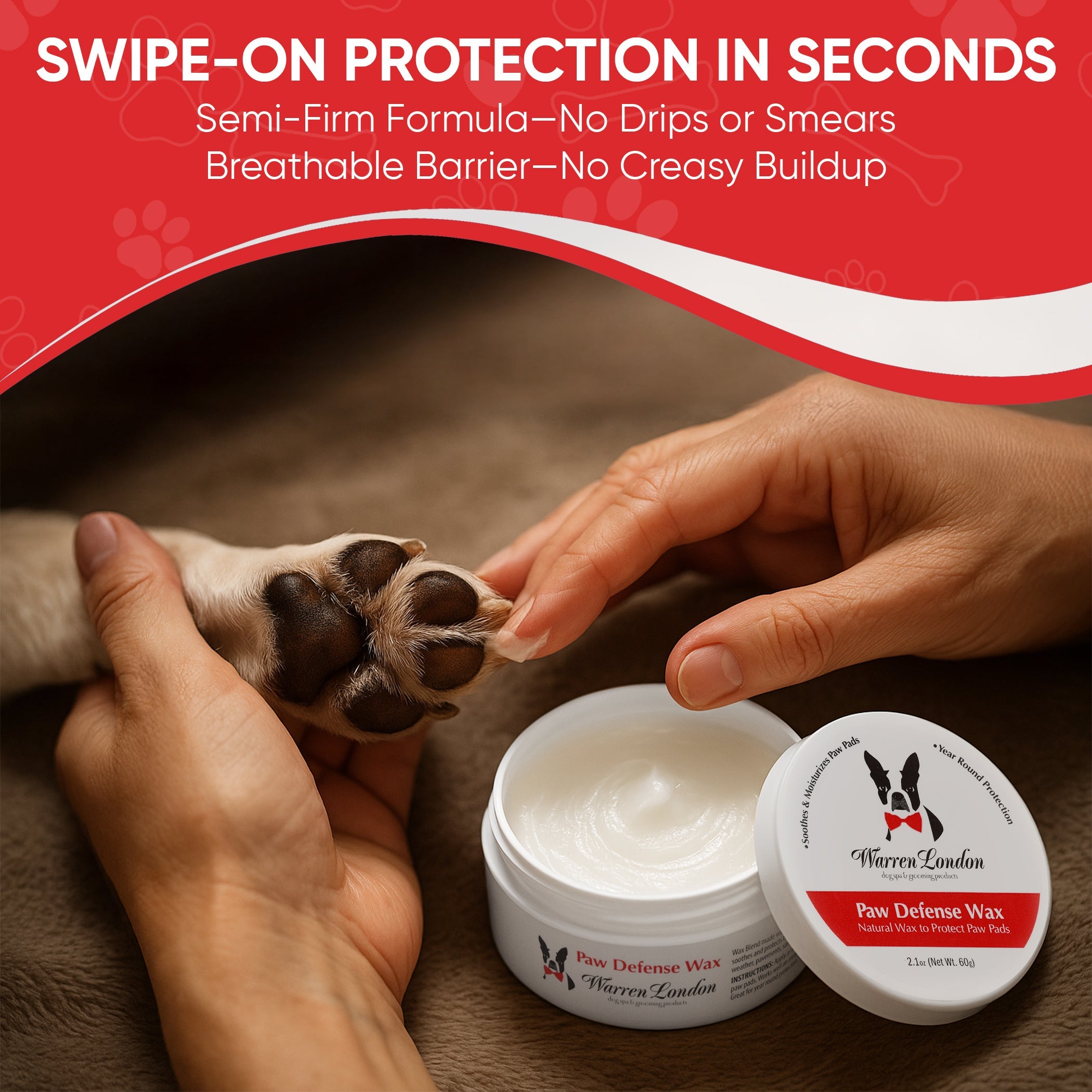 Paw Defense Wax - Soothes, Moisturizes and Protects Dogs Paw Pads