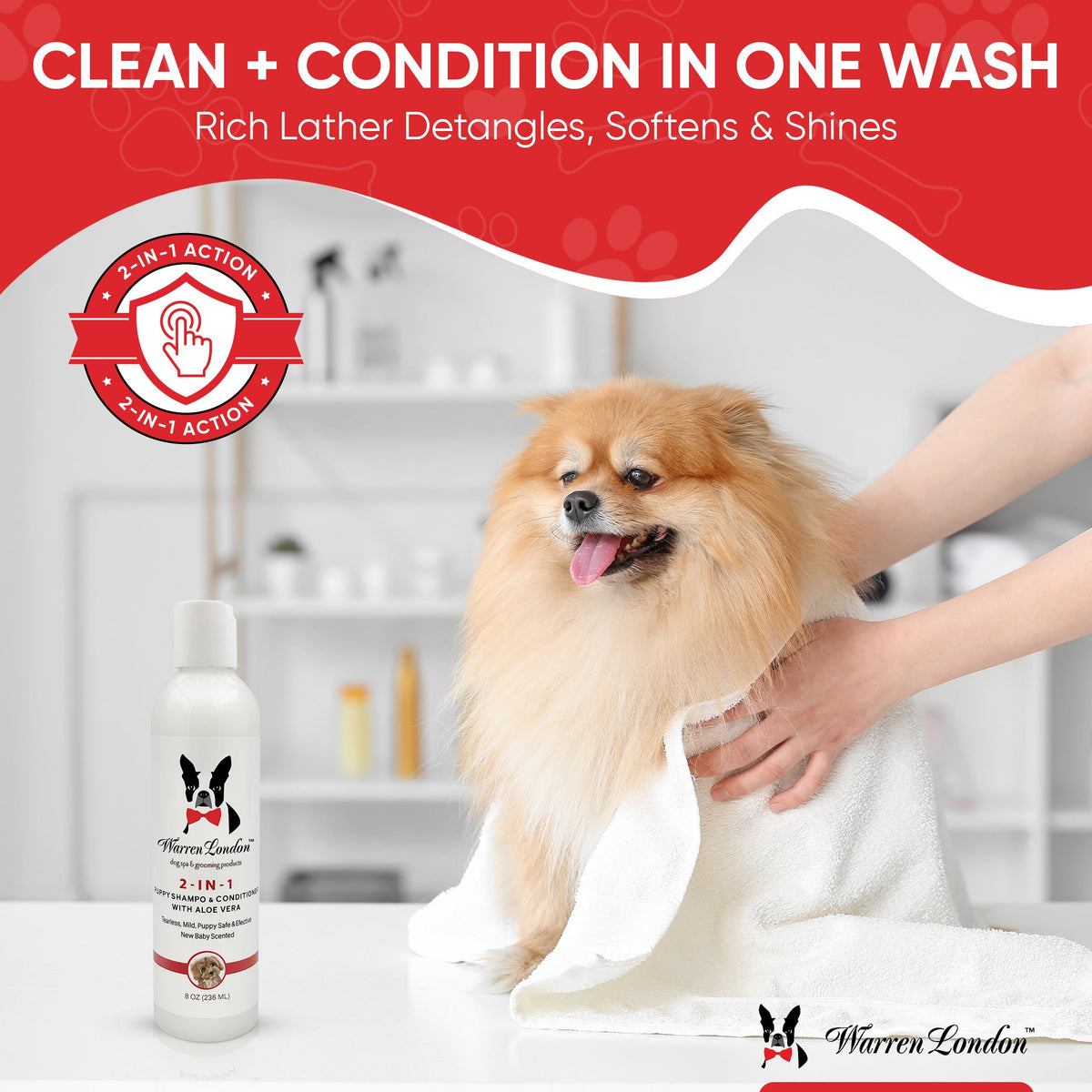2-in-1 Puppy Shampoo & Conditioner - HT Animal Supply