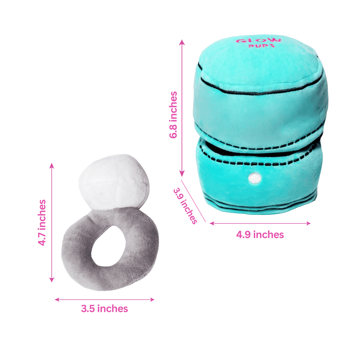 Glow Pups: Engagement Ring Squeaky Plush Dog Toy