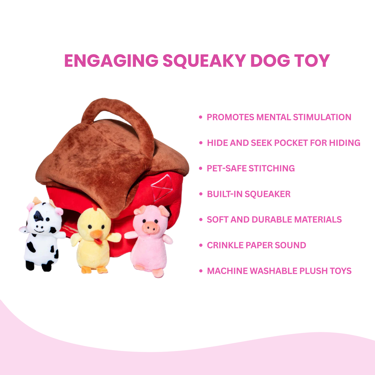 Glow Pups: Barnyard Hide and Seek Plush Dog Toy Set