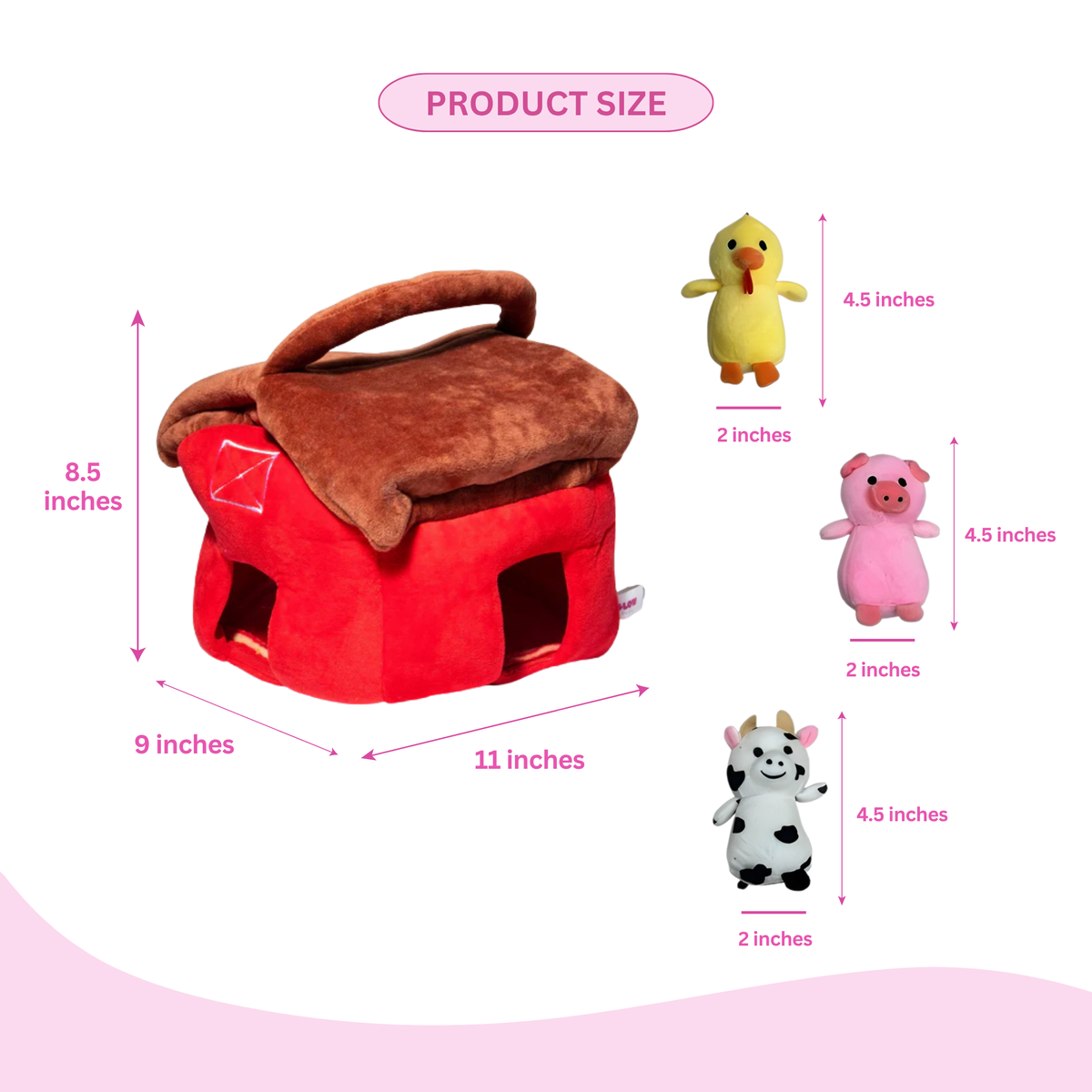 Glow Pups: Barnyard Hide and Seek Plush Dog Toy Set