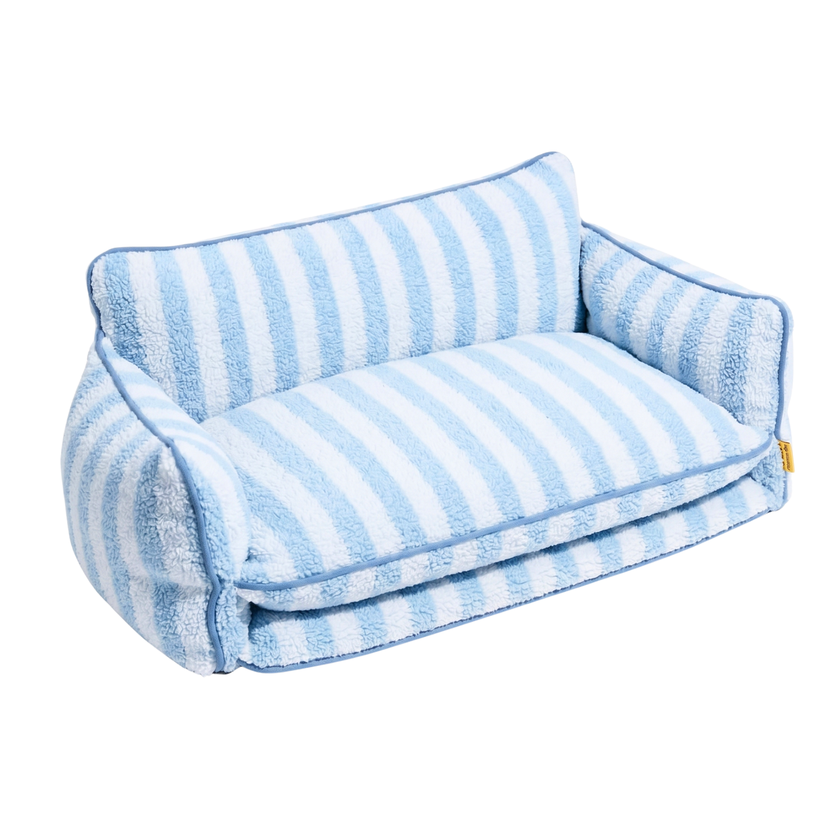 Glow Pups: Light Blue Striped Sofa Dog Bed