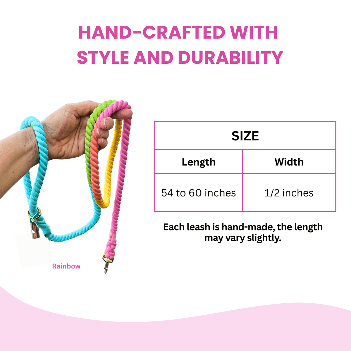 Glow Pups: Rainbow Tie Dye Dog Leash