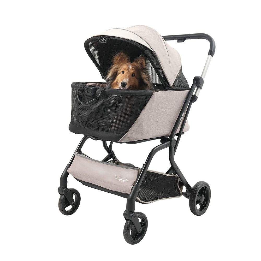 InstaCollapse Detachable Dog Stroller – Taupe