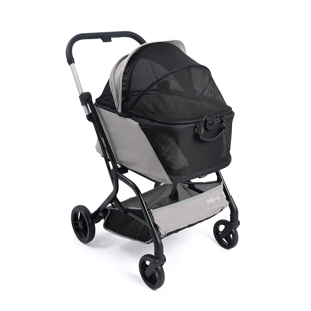 InstaCollapse Detachable Dog Stroller – Taupe
