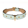 Leather Dog Collar in Cloud - Sphere, Made in Italy