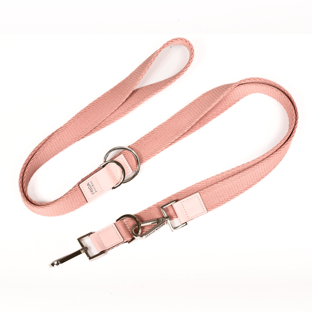 Ribbon Dog Leash in Pink, Made in Italy