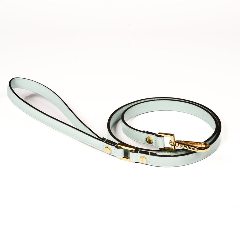 Leather Dog Leash in Cloud - Classic, Made in Italy