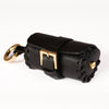Napa Leather Dog Waste Bag Holder in Black, Made in Italy