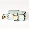 Napa Leather Dog Waste Bag Holder in Cloud, Made in Italy