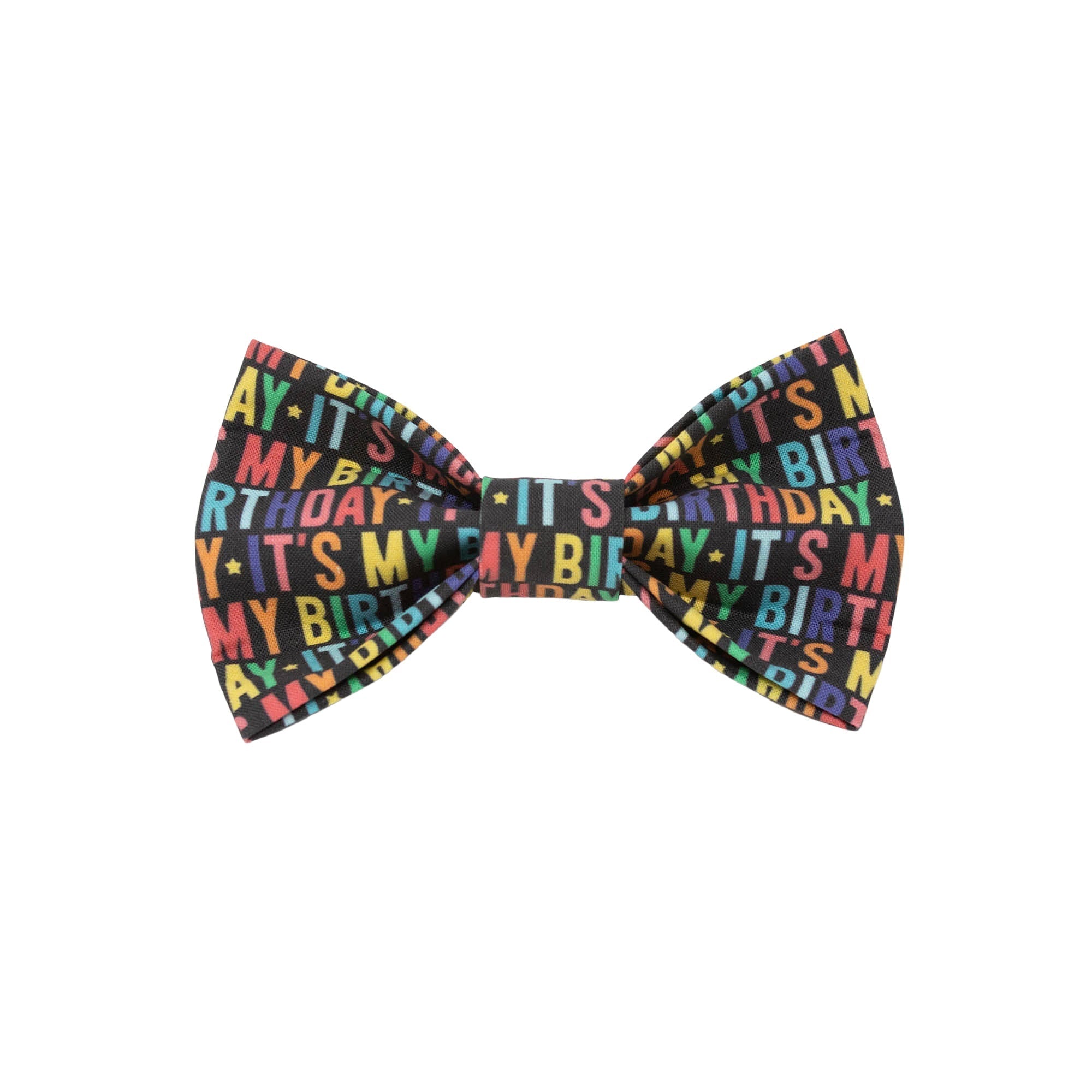 Its My Birthday Dog Bow Tie Black