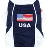 Parisian Pet Team USA Dog & Cat Shirt – Embroidered USA Jersey, Perfect for Sports and Vacations – Red, White, and Blue