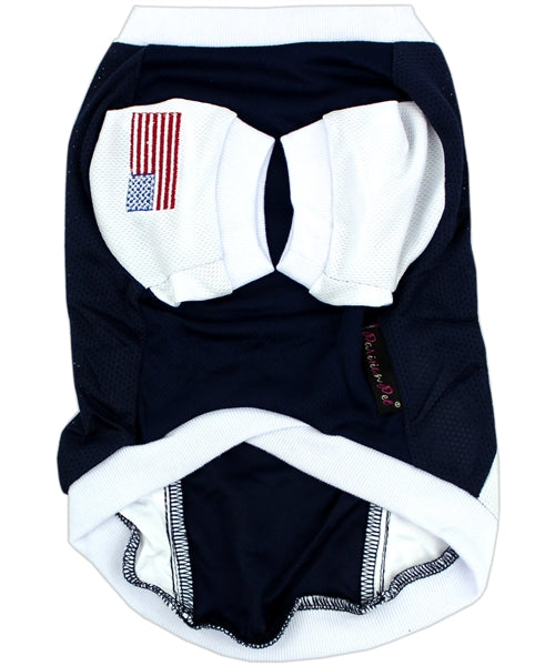 Parisian Pet Team USA Dog T-Shirt-Red, White, & Blue