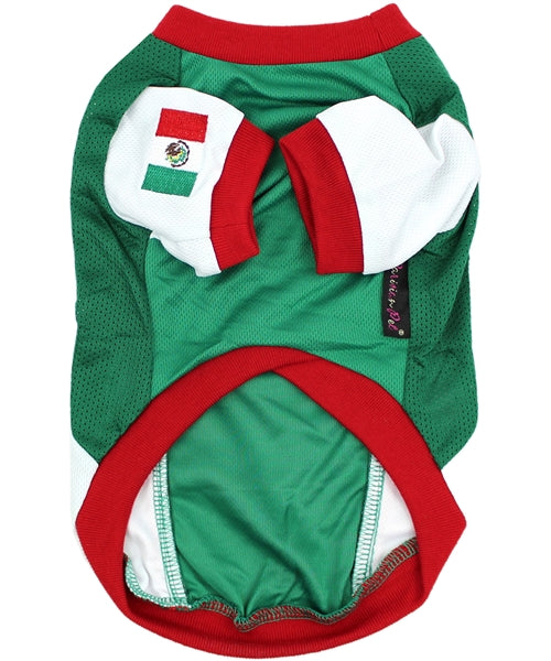 Parisian Pet Team Mexico Dog T-Shirt-Red, White, Green