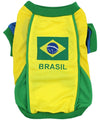 Parisian Pet Team Brazil Dog T-Shirt-Yellow Green