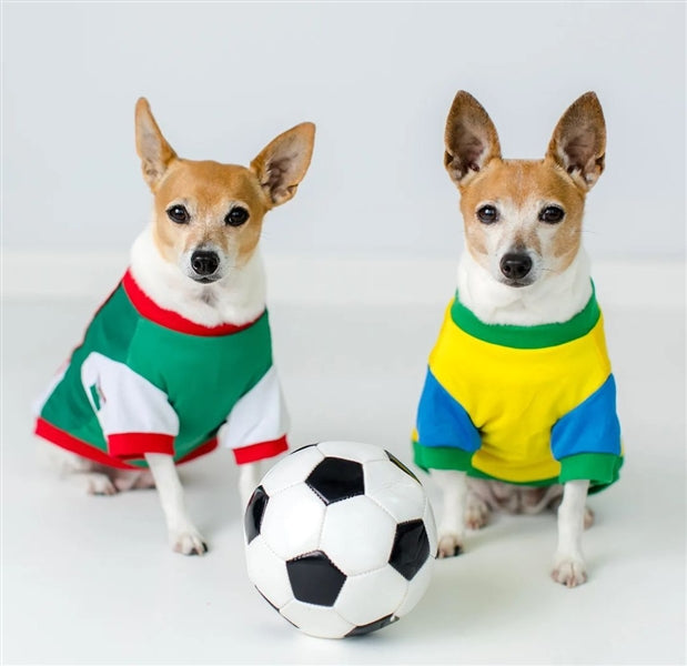 Parisian Pet Team Brazil Dog T-Shirt-Yellow Green