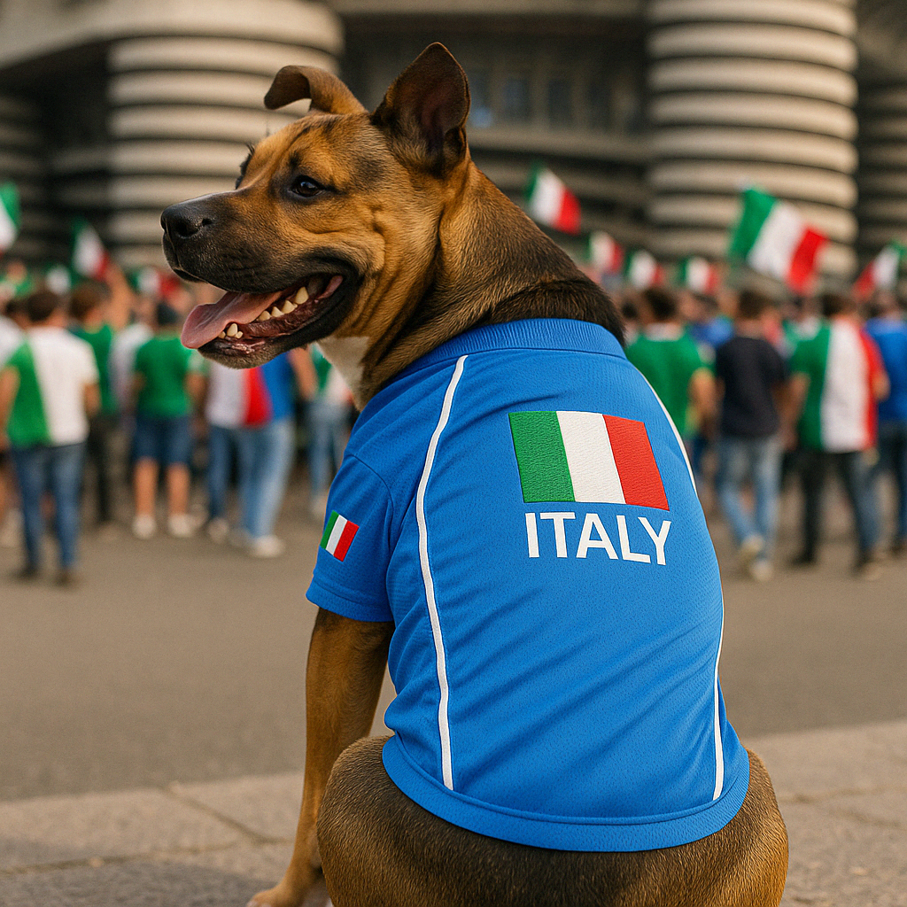 Parisian Pet Team Italy Jersey-Blue & White