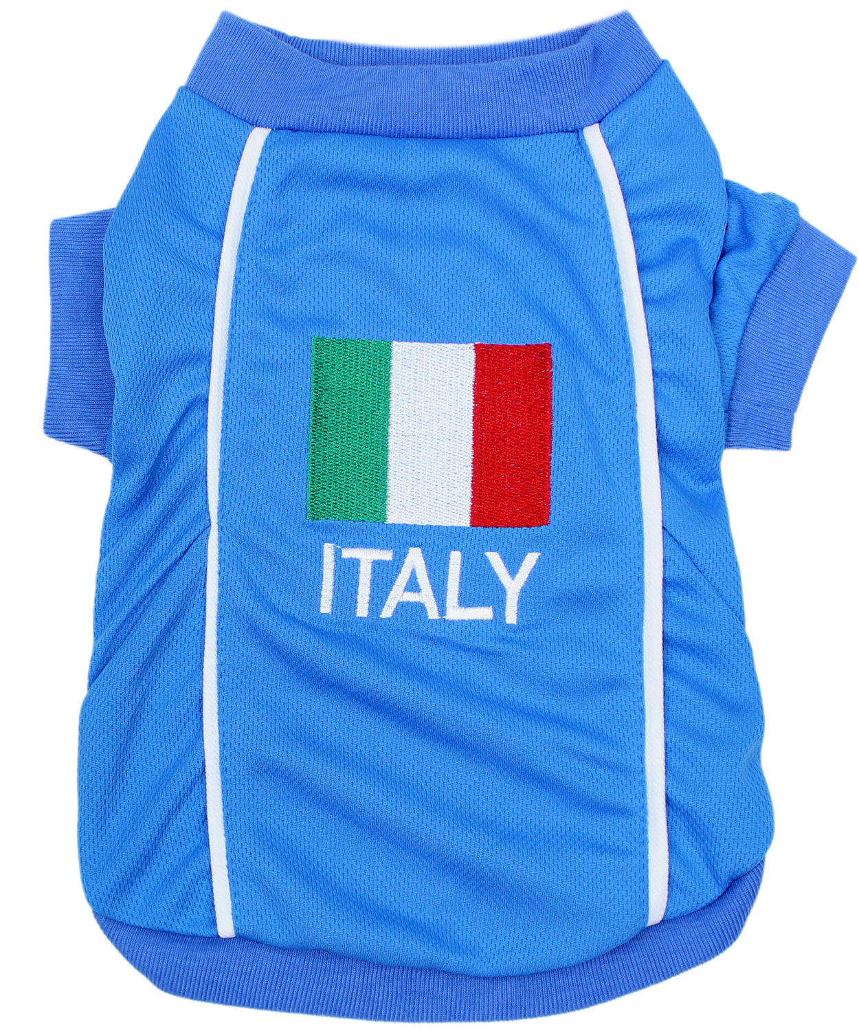 Parisian Pet Team Italy Jersey for Dogs & Cats – Soccer Fan Apparel for Pets, Italy National Team Colors, Blue and White