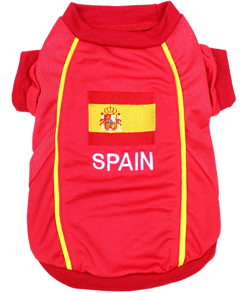 Parisian Pet Team Spain Jersey-Red & Yellow Stripes
