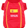 Parisian Pet Team Spain Jersey for Dogs & Cats – Spain Flag-Inspired Pet Outfit, Soccer Fan Apparel for Dogs & Cats, Red and Yellow Stripes