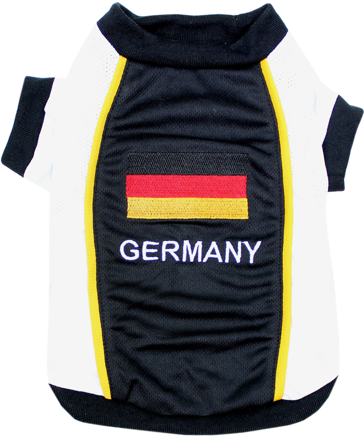Parisian Pet Team Germany - Jersey, Dog Sports Jersey for Soccer Fans, Germany Flag Dog Shirt for Dogs & Cats, Black
